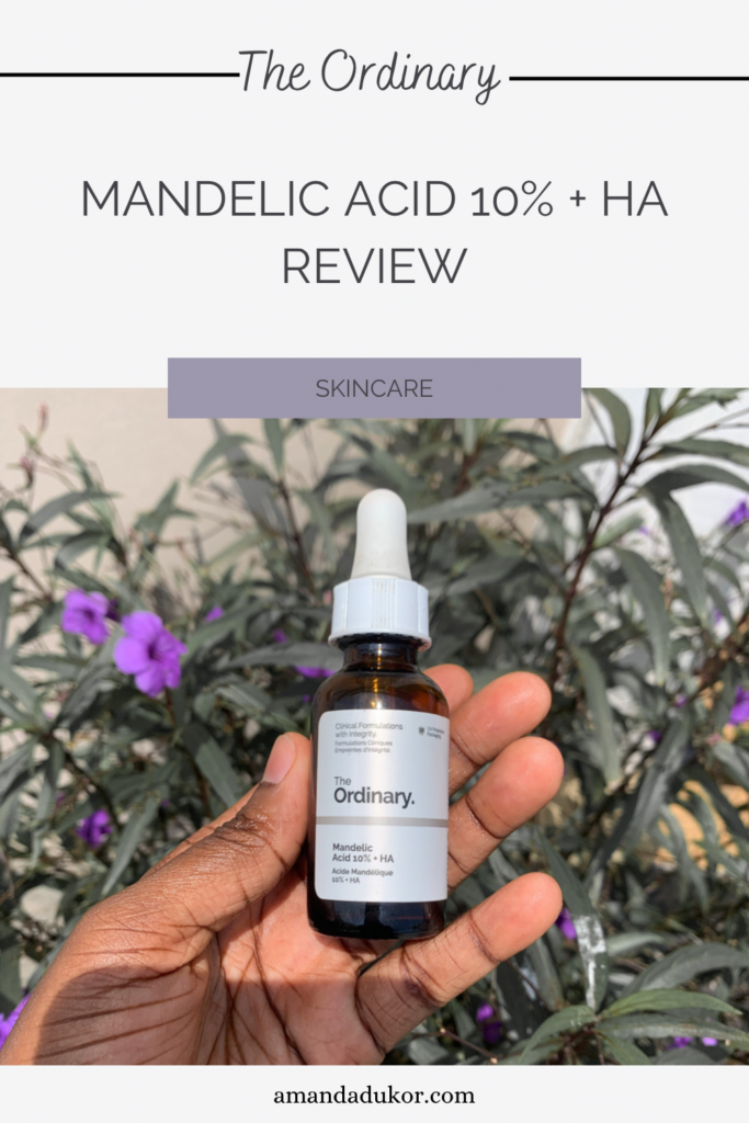 The Ordinary Mandelic Acid 10% + HA Review | Pinterest