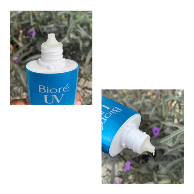 Packaging and application of Biore UV watery gel