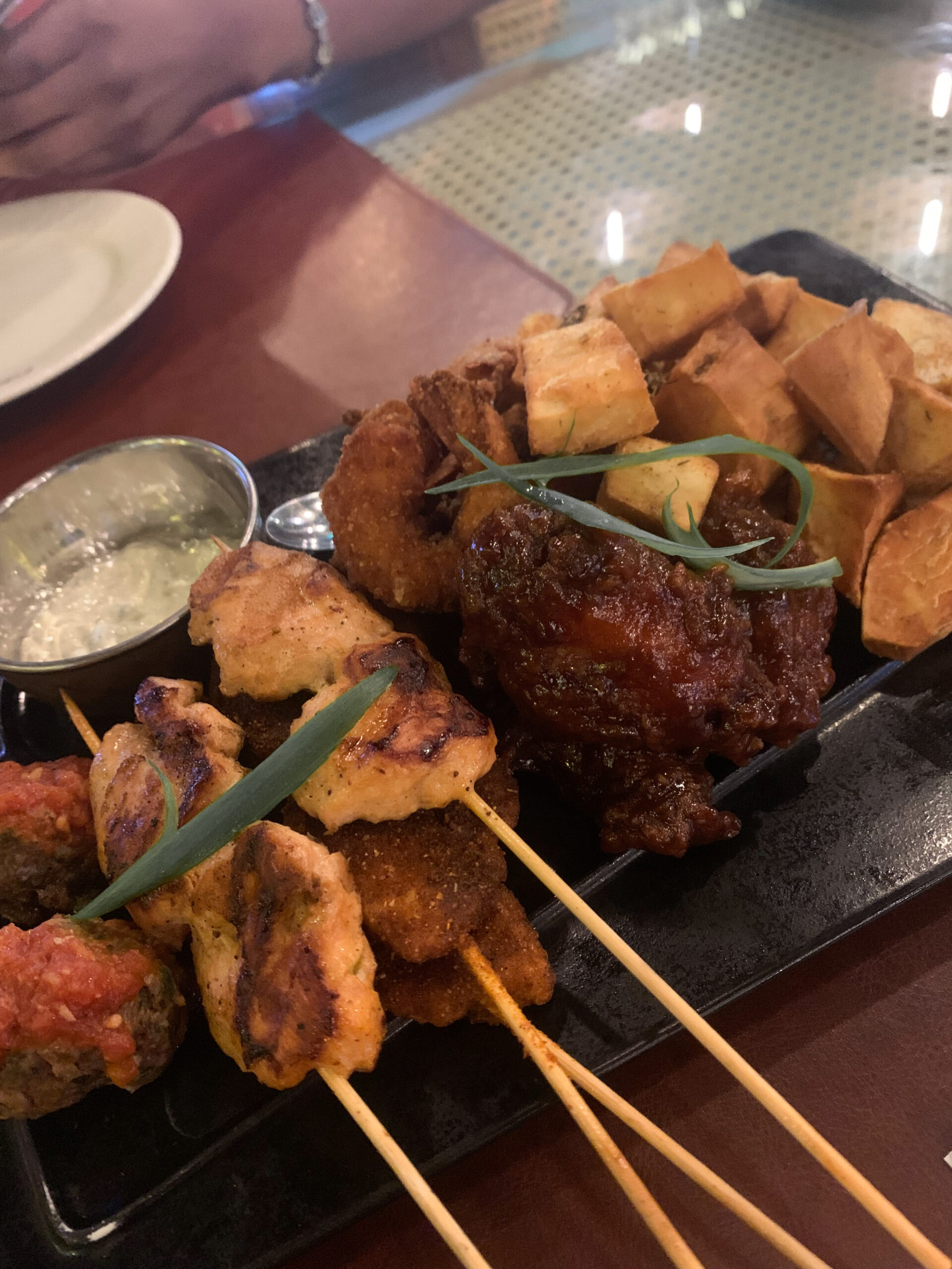 Food on a table at a restaurant