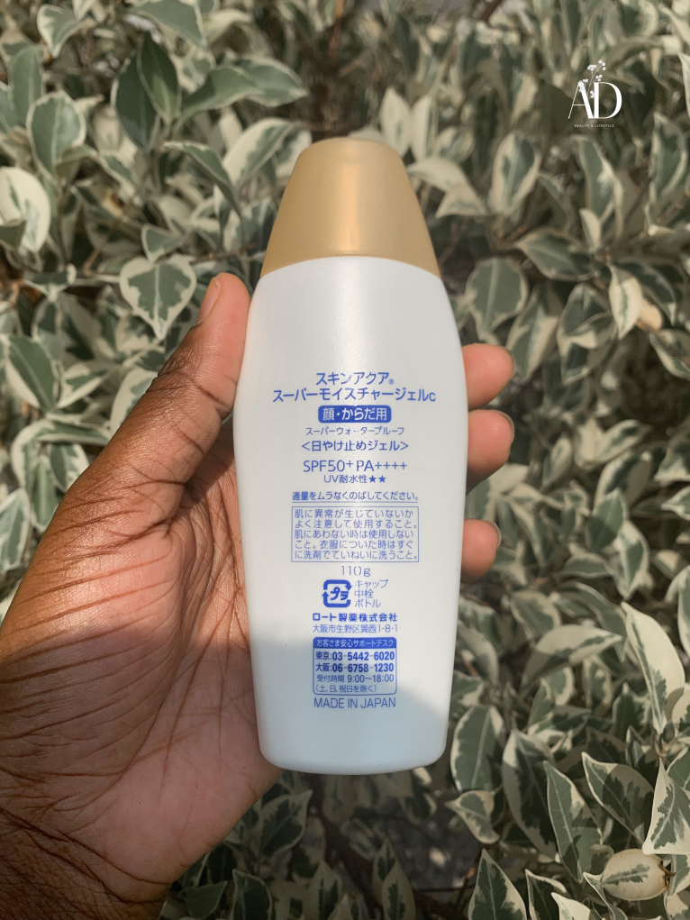 Ingredient list for Skin Aqua UV Super Moisture Gel Review